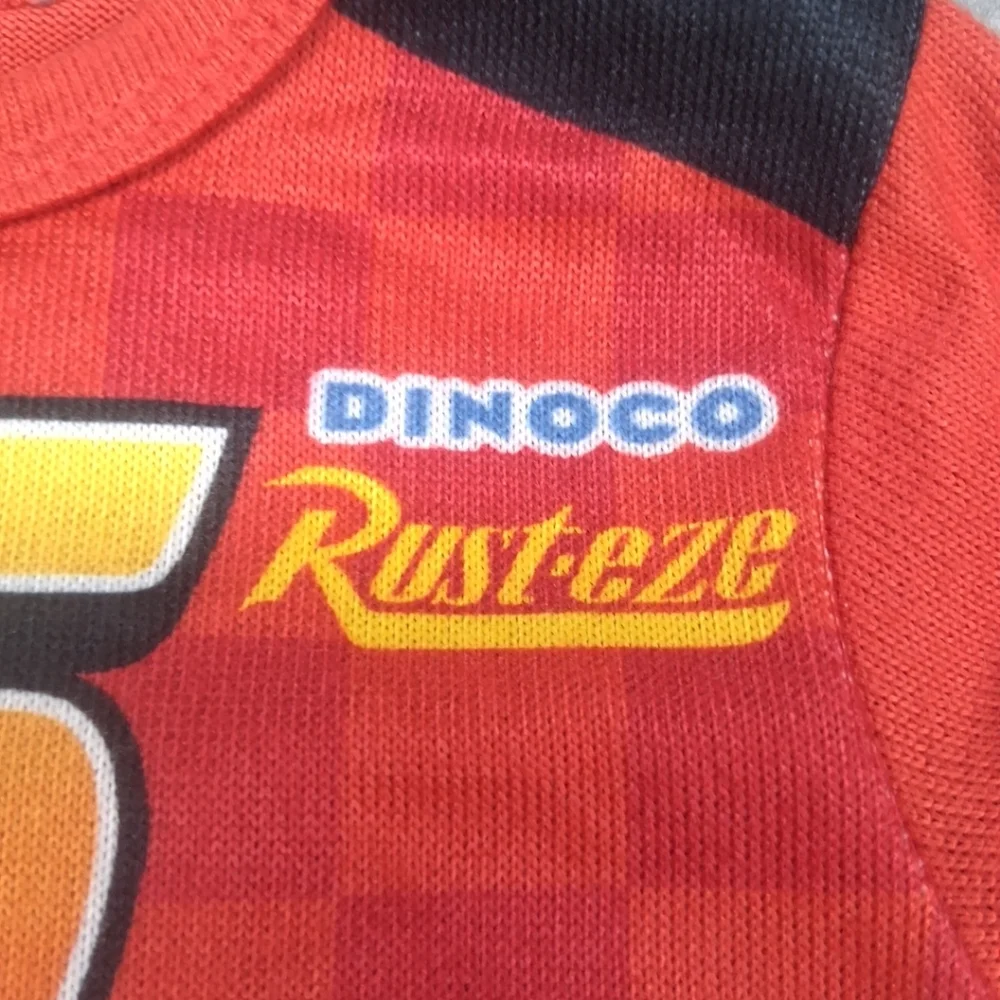 Disney Pixar Cars Lightning McQueen Pajama Set Toddler Red Stretchy 3T
